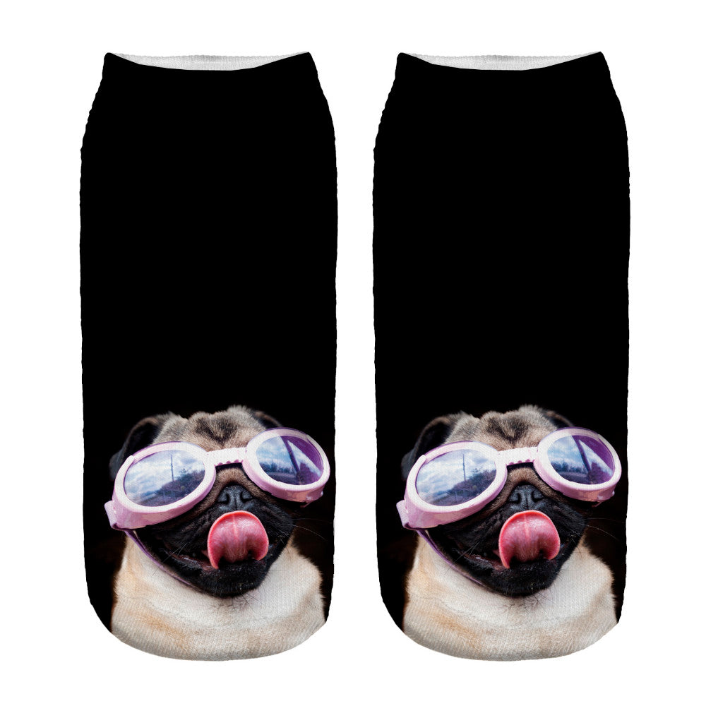 Cool Glasses Pug Socks