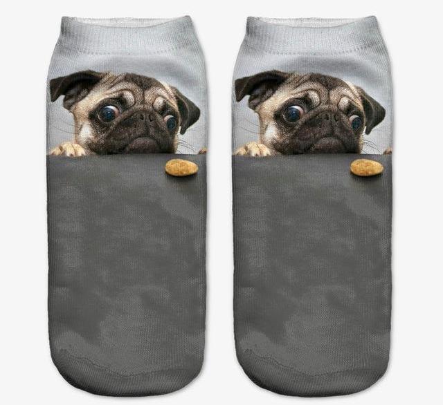 Funny Pug Cookie Socks