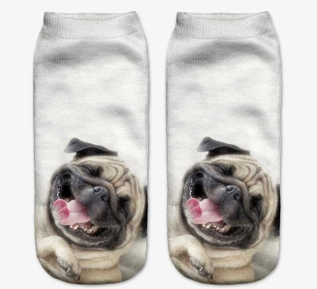 Laughing Pug Socks