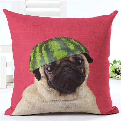 Watermelon Pug Cushion