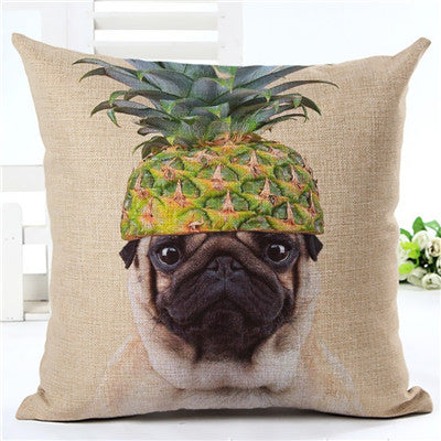 Pineappe Pug Cushion